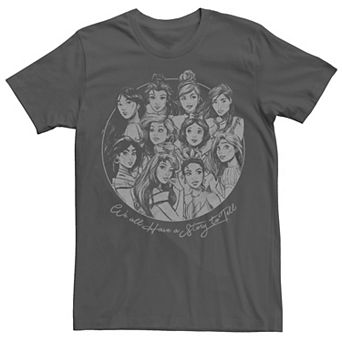 Disney Princesses Juniors' We All Have A Story To Tell Boyfriend Graphic Tee