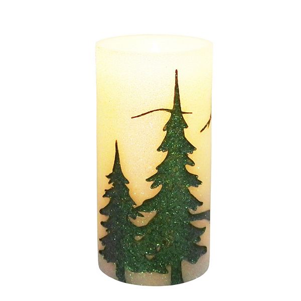 St. Nicholas Square® Large LED Christmas Tree Pillar Candle Table Decor
