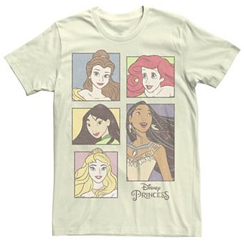 Disney Princesses Juniors' Classic Portrait Box Up Boyfriend Graphic Tee