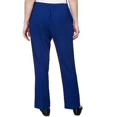 Petite Alfred Dunner Scuba Crepe Stretch Fit Short Length Pull-On Pants