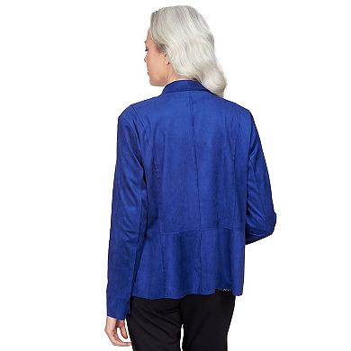 Petite Alfred Dunner Suede Cascade Jacket