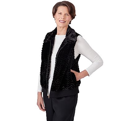 Petite Alfred Dunner Faux-Fur Vest