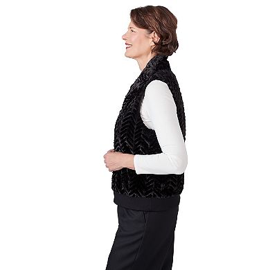 Petite Alfred Dunner Faux-Fur Vest