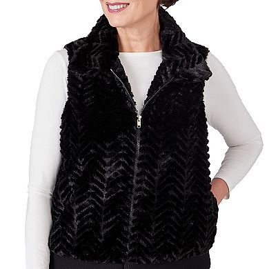 Petite Alfred Dunner Faux-Fur Vest