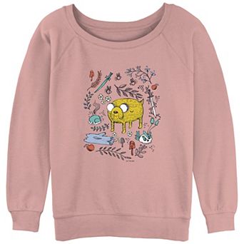 Juniors' Adventure Time Jake the Dog Crewneck Graphic Sweatshirt