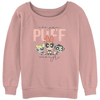 Juniors' Powerpuff Girls Are You Puff Enough Slouchy Terry Pullover