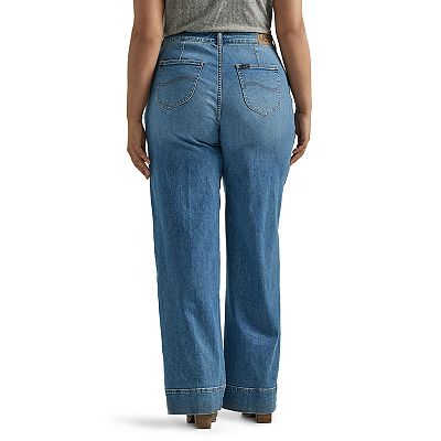Plus Size Lee® Legendary Wide Leg Trouser Jeans