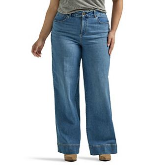 Plus Size Lee® Legendary Wide Leg Trouser Jeans