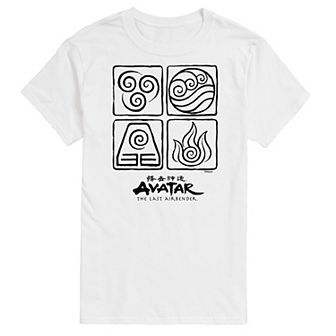 Big & Tall Avatar The Last Airbender Four Elements Graphic Tee