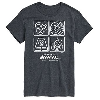 Big & Tall Avatar The Last Airbender Four Elements Graphic Tee