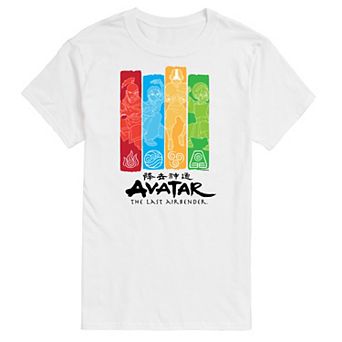 Big & Tall Avatar The Last Airbender Four Nations Graphic Tee