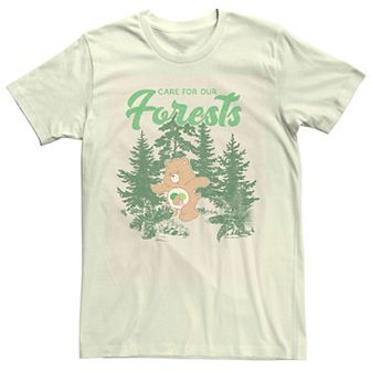 Men's Care Bears Forest Friend Bear "Care For Our Forests" Graphic Tee