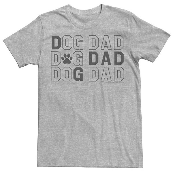 Men's Dog Dad Text Stack Graphic Tee