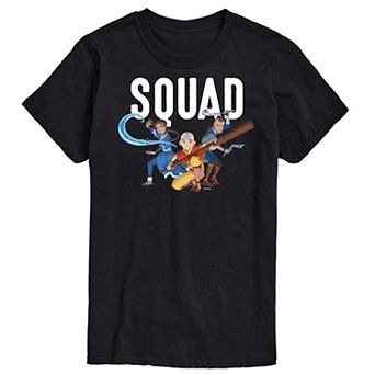 Big & Tall Avatar The Last Airbender Squad Graphic Tee