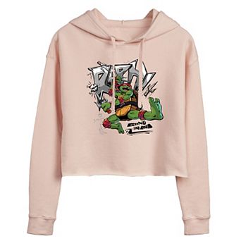 Juniors' Teenage Mutant Ninja Turtles Mutant Mayhem Raph Cropped Graphic Hoodie