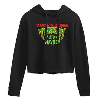 Juniors' Teenage Mutant Ninja Turtles Mutant Mayhem Cropped Graphic Hoodie