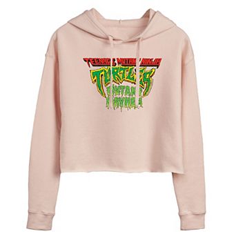 Juniors' Teenage Mutant Ninja Turtles Mutant Mayhem Cropped Graphic Hoodie