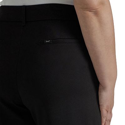 Lee Pantaloni Donna Ultra Lux Comfort Any Wear - Vita Media, Gamba Dritta Con Spacco, Colore Algae, Taglia 50