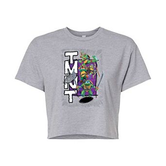 Juniors' Teenage Mutant Ninja Turtles Mutant Mayhem Cropped Graphic Tee
