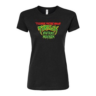 Juniors' TMNT Mutant Mayhem Logo Fitted Graphic Tee