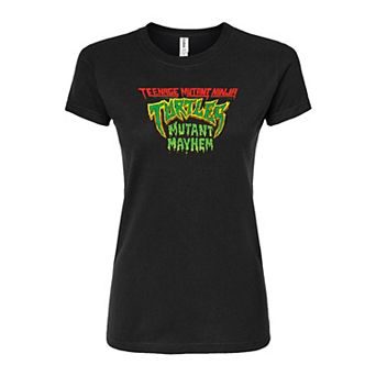 Juniors' TMNT Mutant Mayhem Logo Fitted Graphic Tee
