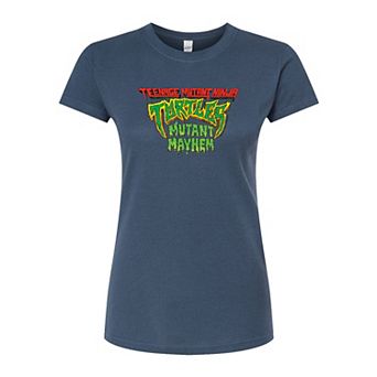 Juniors' TMNT Mutant Mayhem Logo Fitted Graphic Tee