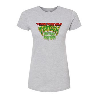 Juniors' TMNT Mutant Mayhem Logo Fitted Graphic Tee