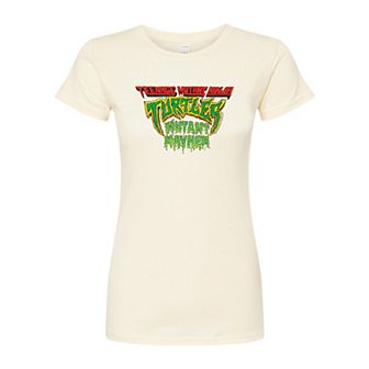 Juniors' TMNT Mutant Mayhem Logo Fitted Graphic Tee