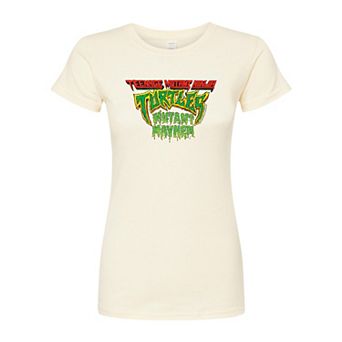 Juniors' TMNT Mutant Mayhem Logo Fitted Graphic Tee