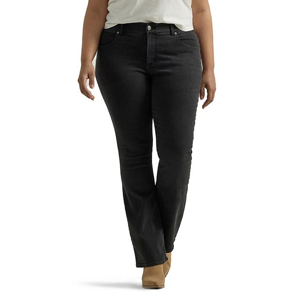 Women's Ultra Lux with Flex Motion Regular Fit Trouser Pant (Plus) in Black