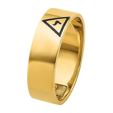 Masonic Collection Men's 10k Gold Enameled 14th Degree Grand Elect Masonic Ring