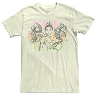 Disney Princess Juniors' Ariel Tiana Belle Kind Brave Bold Boyfriend Tee
