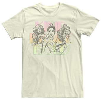 Disney Princess Juniors' Ariel Tiana Belle Kind Brave Bold Boyfriend Tee