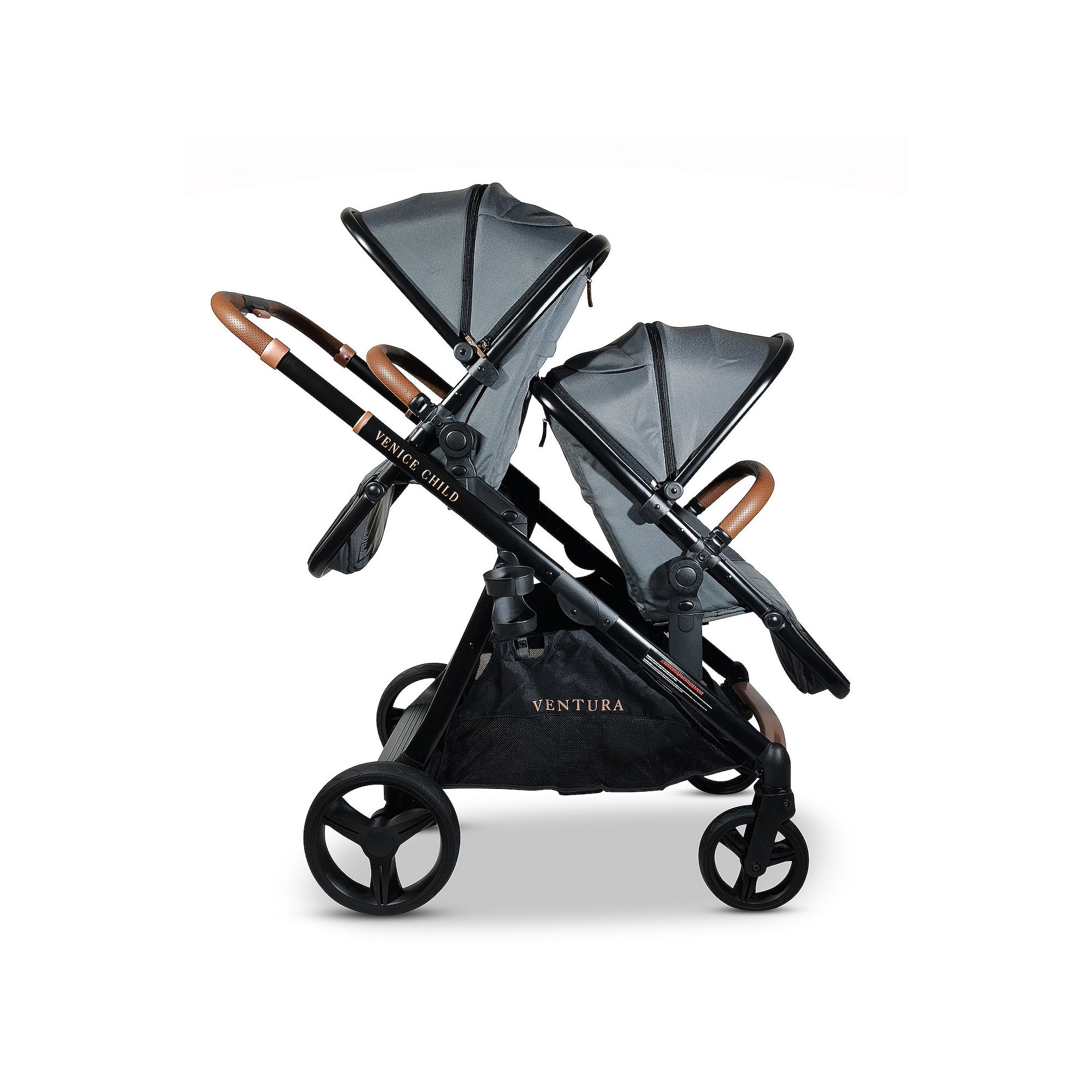 Venice Child Ventura Single to Double Sit-And-Stand Stroller & 2nd Toddler 