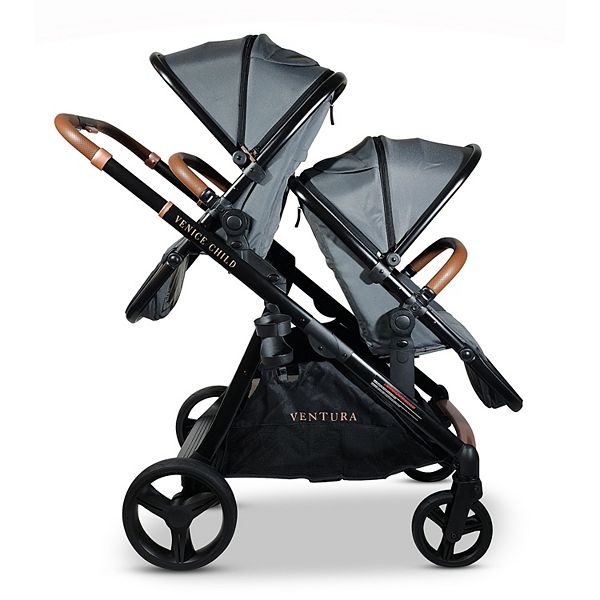 Venice Child Ventura Sit-n-Stand Stroller and 2nd Toddler Seat - Midnight