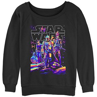 Juniors' Star Wars The Mandalorian Light It Up Slouchy Terry