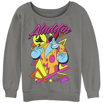 Juniors' Disney Aladdin Genie In A Shirt Retro Abstract Graphic Fleece
