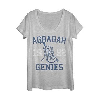 Juniors' Disney Aladdin Genie Agrabah Genies 1992 Scoop Neck Graphic Tee