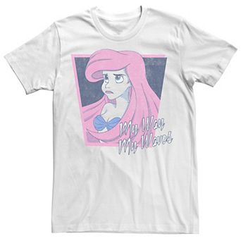 Juniors' Disney The Little Mermaid My Way My Waves Portrait Boyfriend Graphic Tee