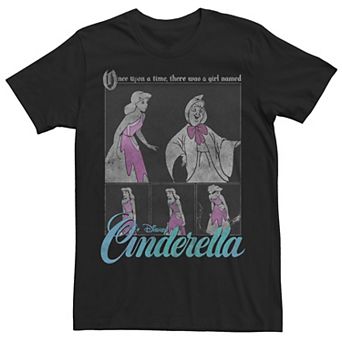 Juniors' Disney Princess Cinderella Movie Poster Panels Boyfriend Graphic Tee