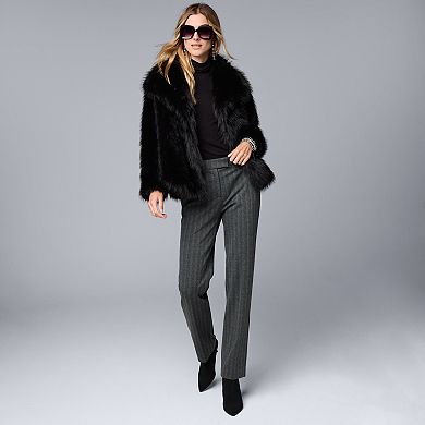 Women's Simply Vera Vera Wang Short Faux-Fur Coat