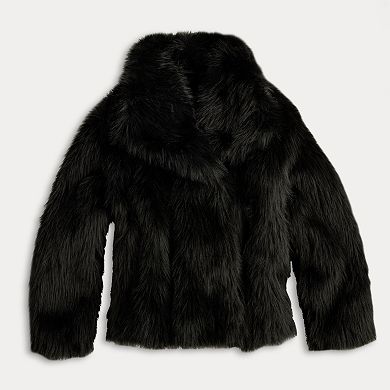 Women's Simply Vera Vera Wang Short Faux-Fur Coat