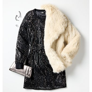 Women's Simply Vera Vera Wang Short Faux-Fur Coat