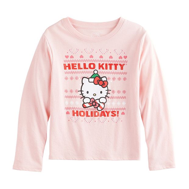 Girls' Hello Kitty Long Sleeve Graphic T-Shirt - Pink XS