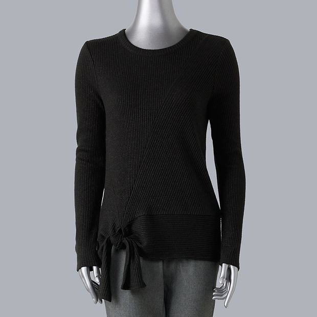 Petite Simply Vera Vera Wang Cozy Tie-Waist Top