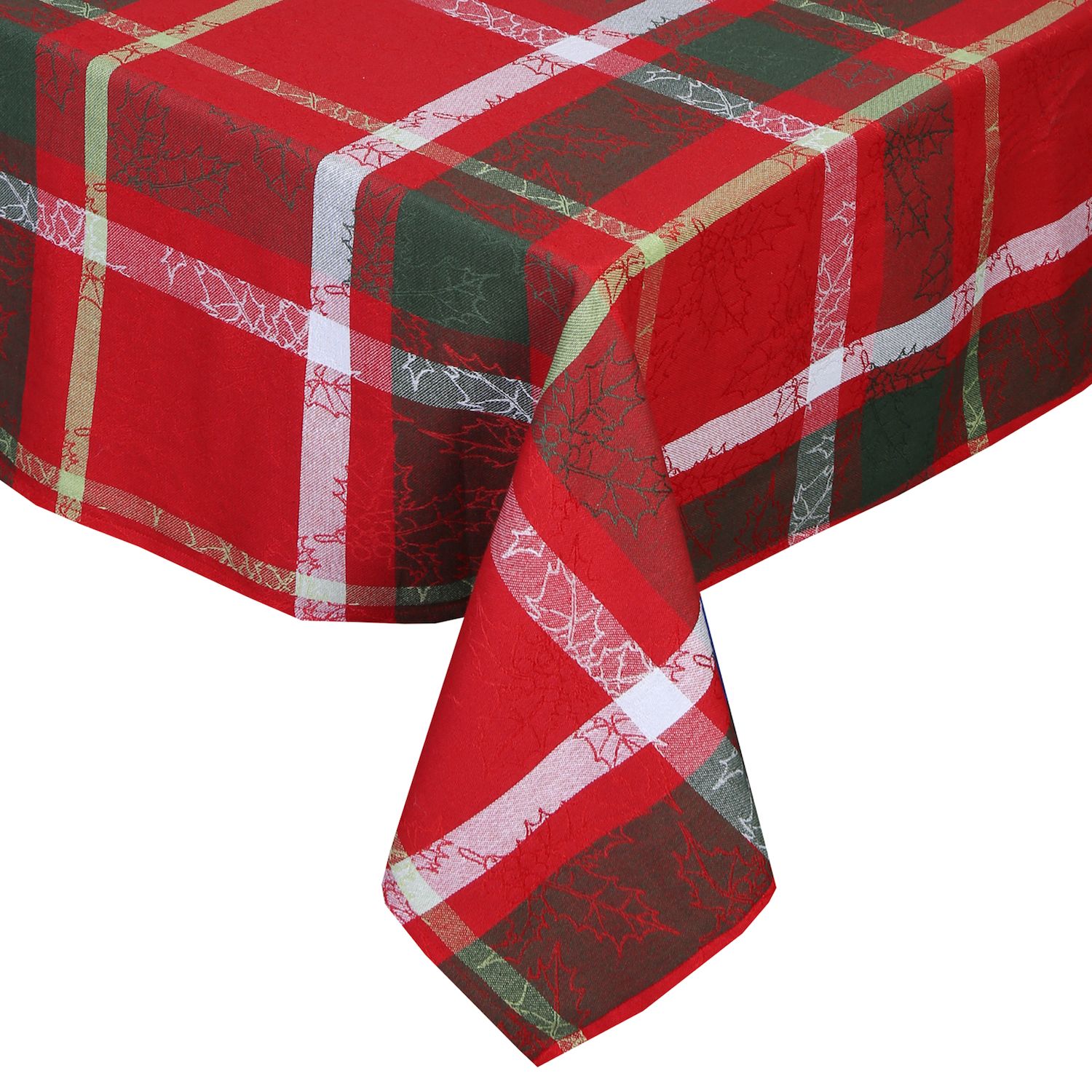 A plaid tablecloth is a festive staple.