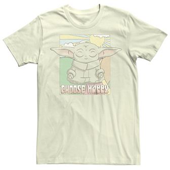 Juniors' Star Wars The Mandalorian Grogu Choose Happy Sunshine Box Boyfriend Tee