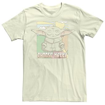 Juniors' Star Wars The Mandalorian Grogu Choose Happy Sunshine Box Boyfriend Tee