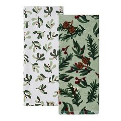 Martha Stewart Daisy Stripe 2-pc. Oven Mitt Set, Color: Green