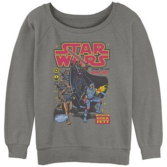Juniors' Star Wars Darth Vader Storm Troopers Dark Side Comic Slouchy Graphic Sweatshirt